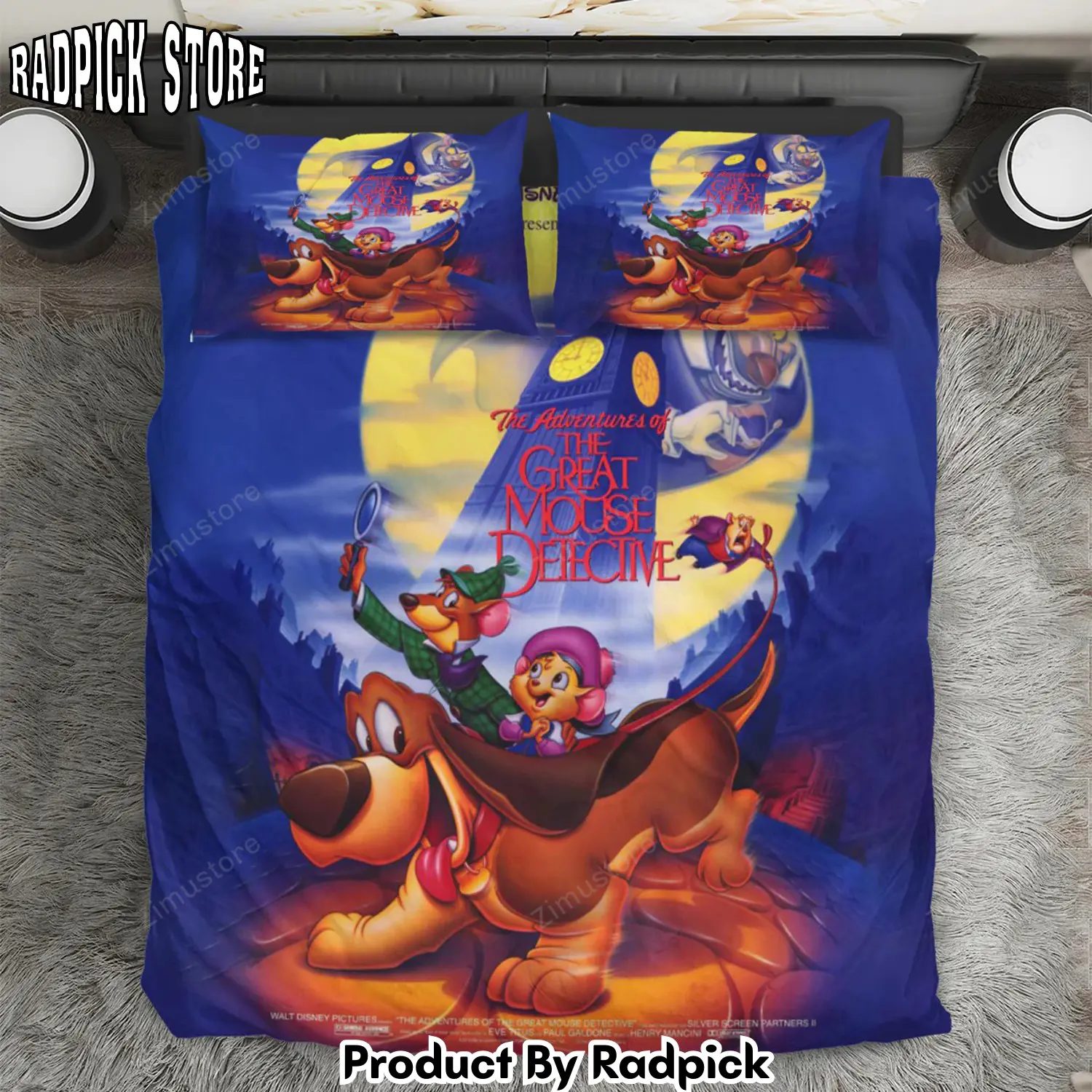 Radpick the great mouse detective poster 3 3pcs 3pcs bedding set duvet cover and pillow cases gift for fan rp3271243